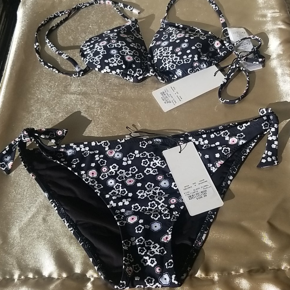 NWT Kisuii black women's Swimsuit set size medium - Picture 12 of 13